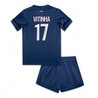 Paris Saint-Germain Vitinha #17 Domáci Detský futbalový dres 2024-25 Krátky Rukáv (+ trenírky)